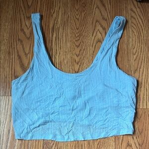 aerie Light Blue Cropped Tank Top